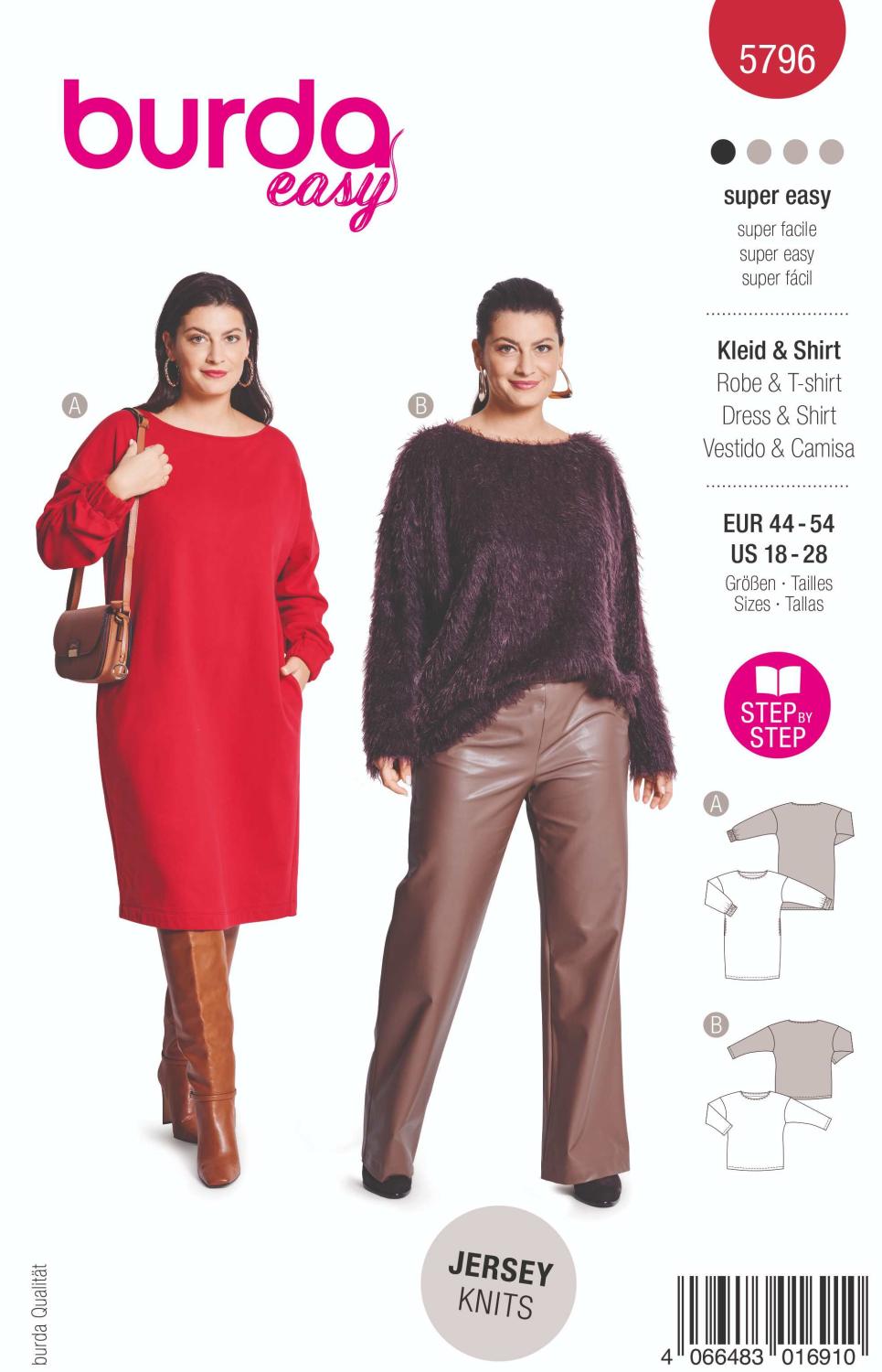 Burda Mönster 5796 - Klänning/Topp
