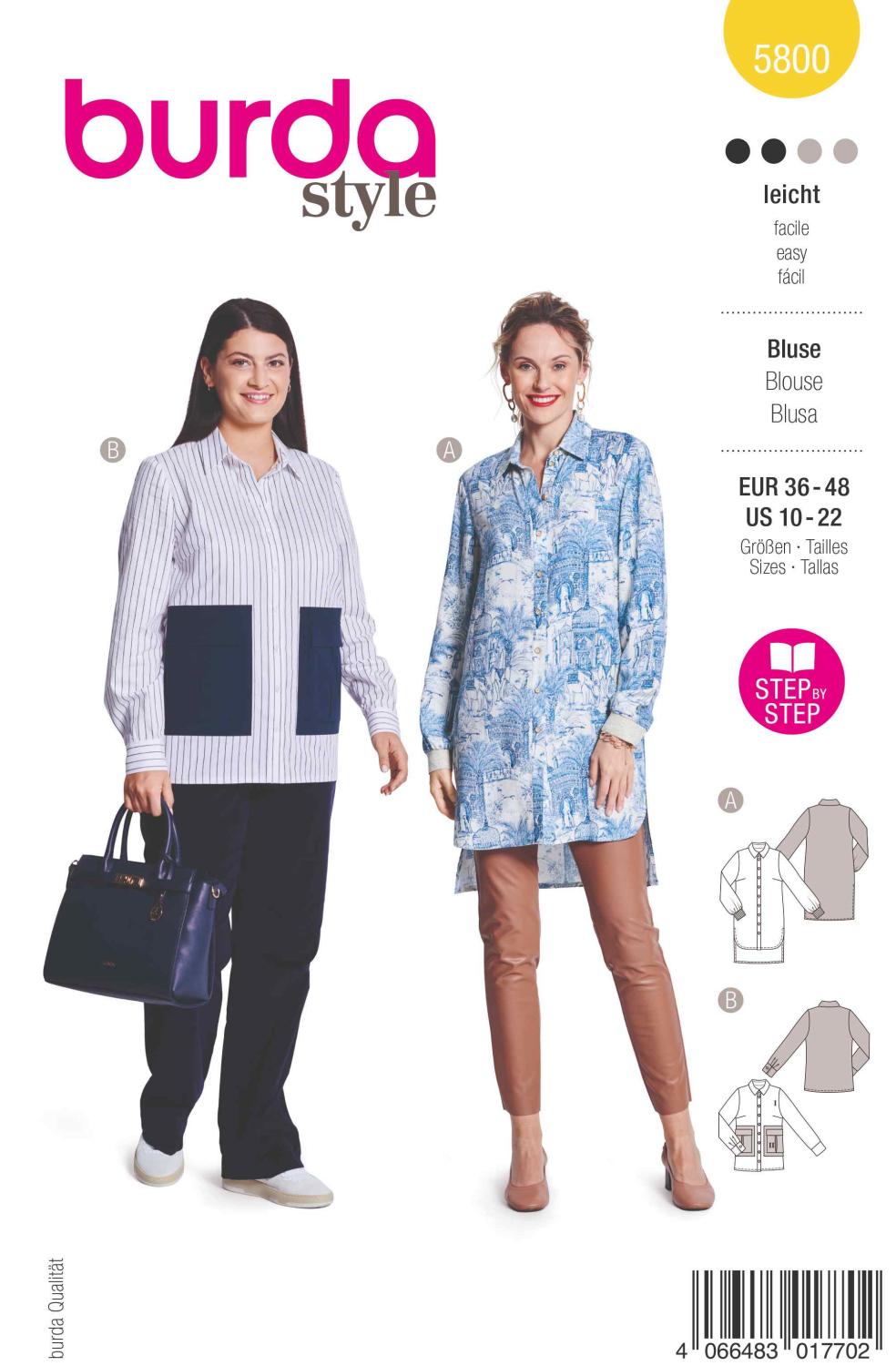 Burda Mönster 5800 - Blus