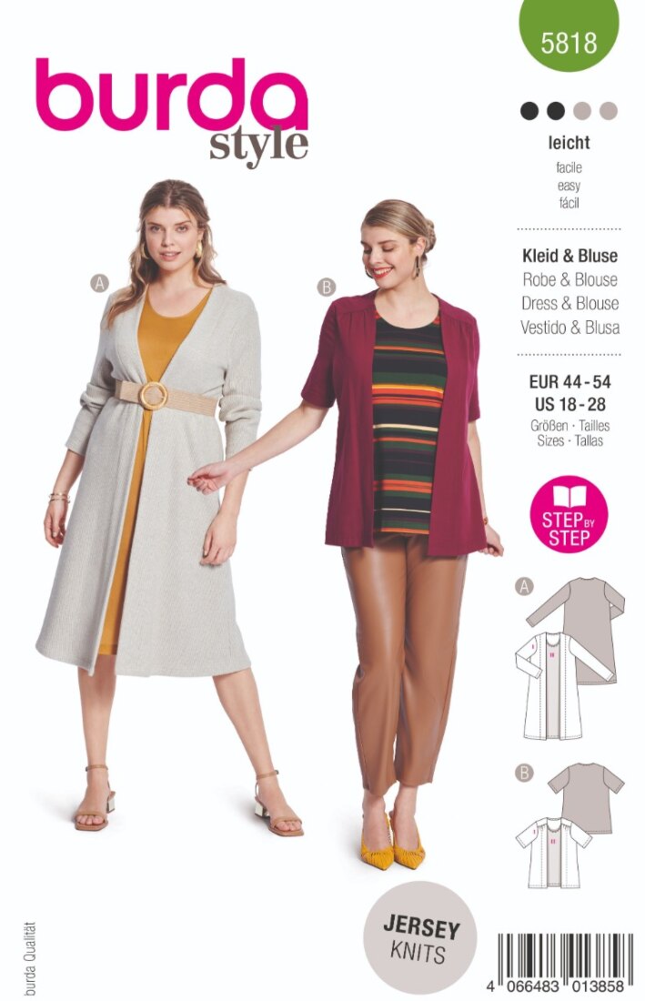 Burda Mönster 5818 - Klänning & Blus