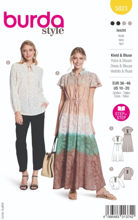 Burda Mönster 5823 - Klänning & Blus