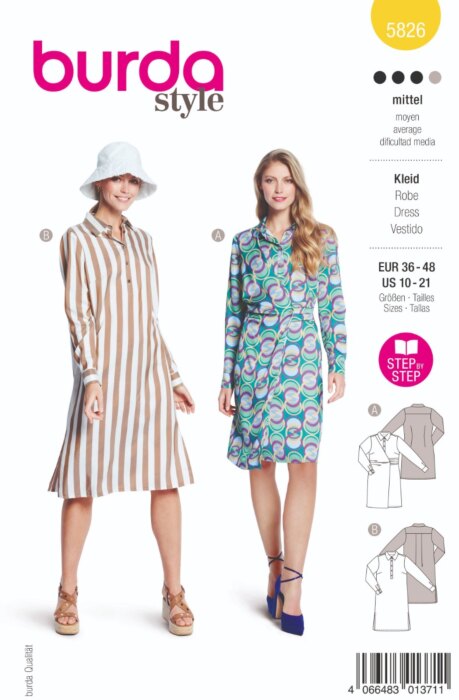 Burda Mönster 5826 - Klänning