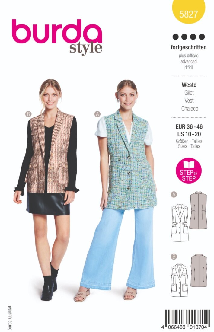 Burda Mönster 5827 - Väst