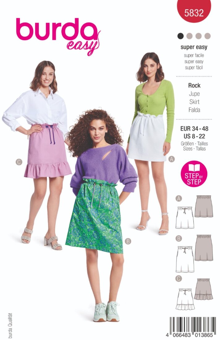 Burda Mönster 5832 - Kjol