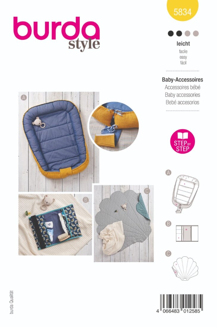 Burda Mönster 5834 - Babyaccessoarer