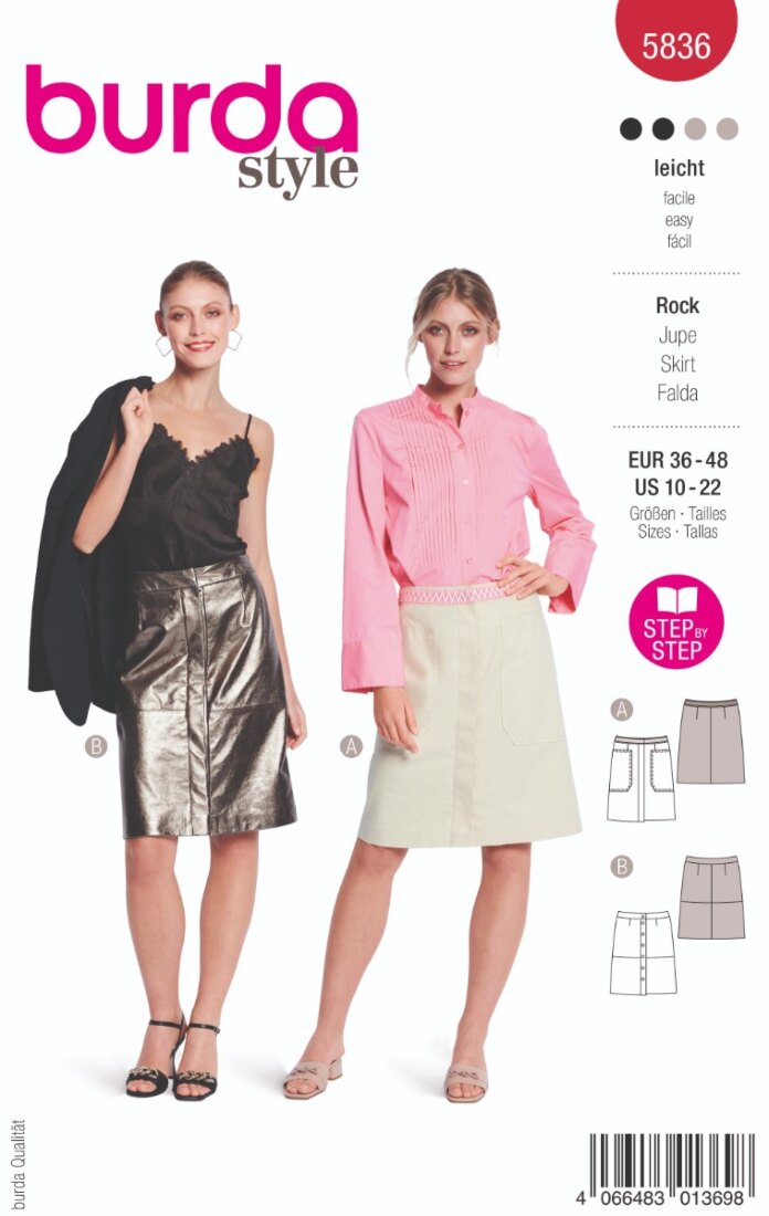 Burda Mönster 5836 - Kjol