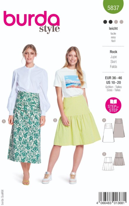 Burda Mönster 5837 - Kjol