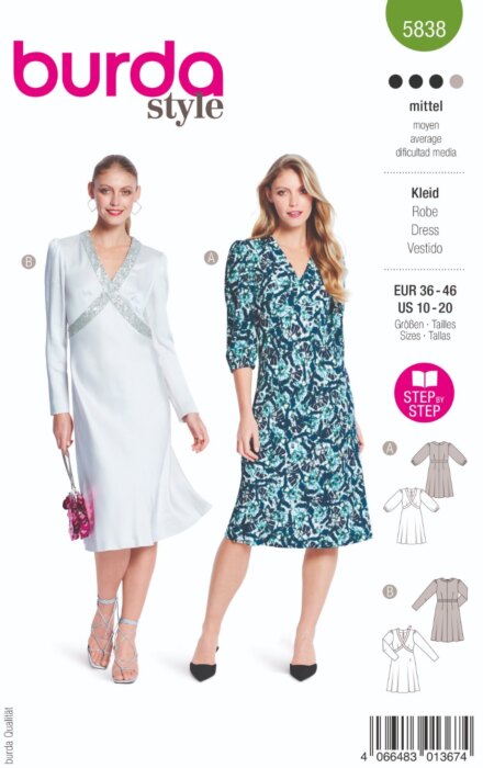Burda Mönster 5838 - Klänning