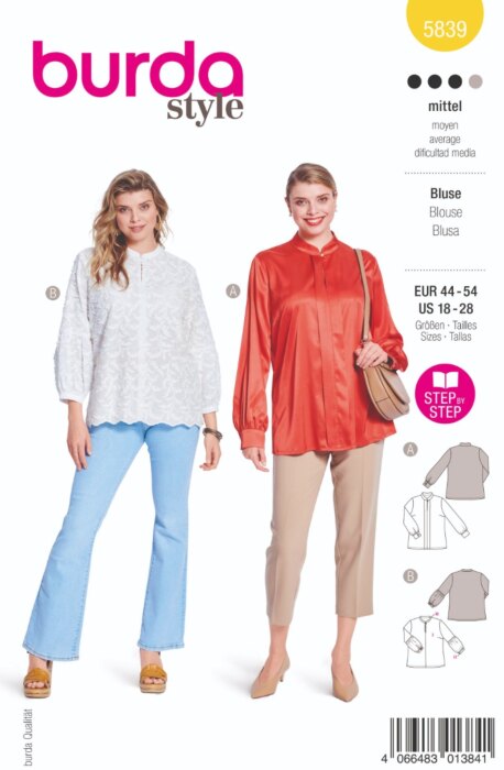 Burda Mönster 5839 - Blus