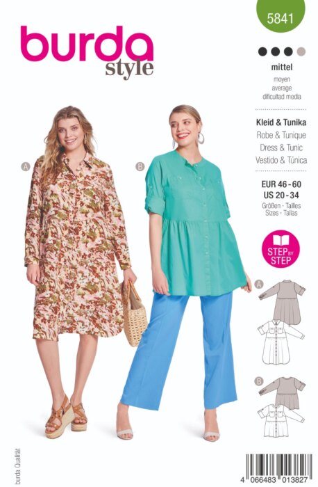 Burda Mönster 5841 - Klänning & Tunika