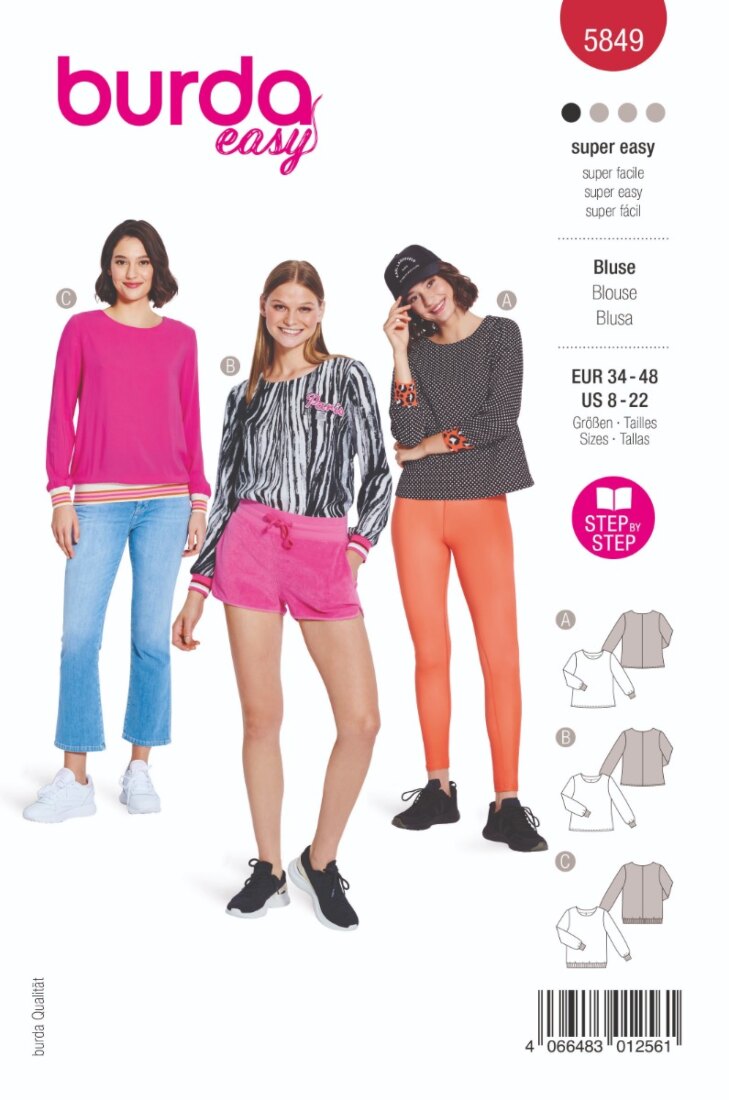 Burda Mönster 5849 - Blus