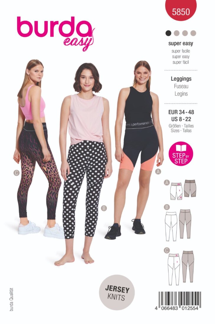Burda Mönster 5850 - Leggings