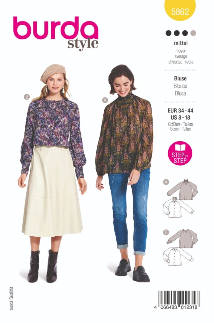 Burda Mönster 5862 - Blus