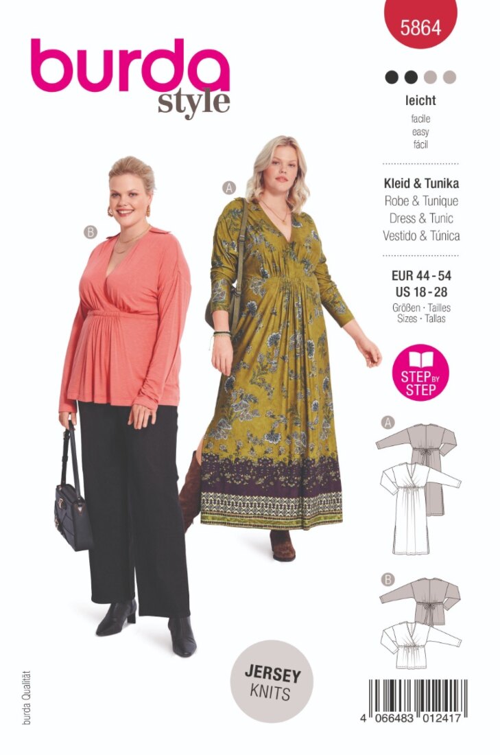 Burda Mönster 5864 - Klänning & Tunikatopp
