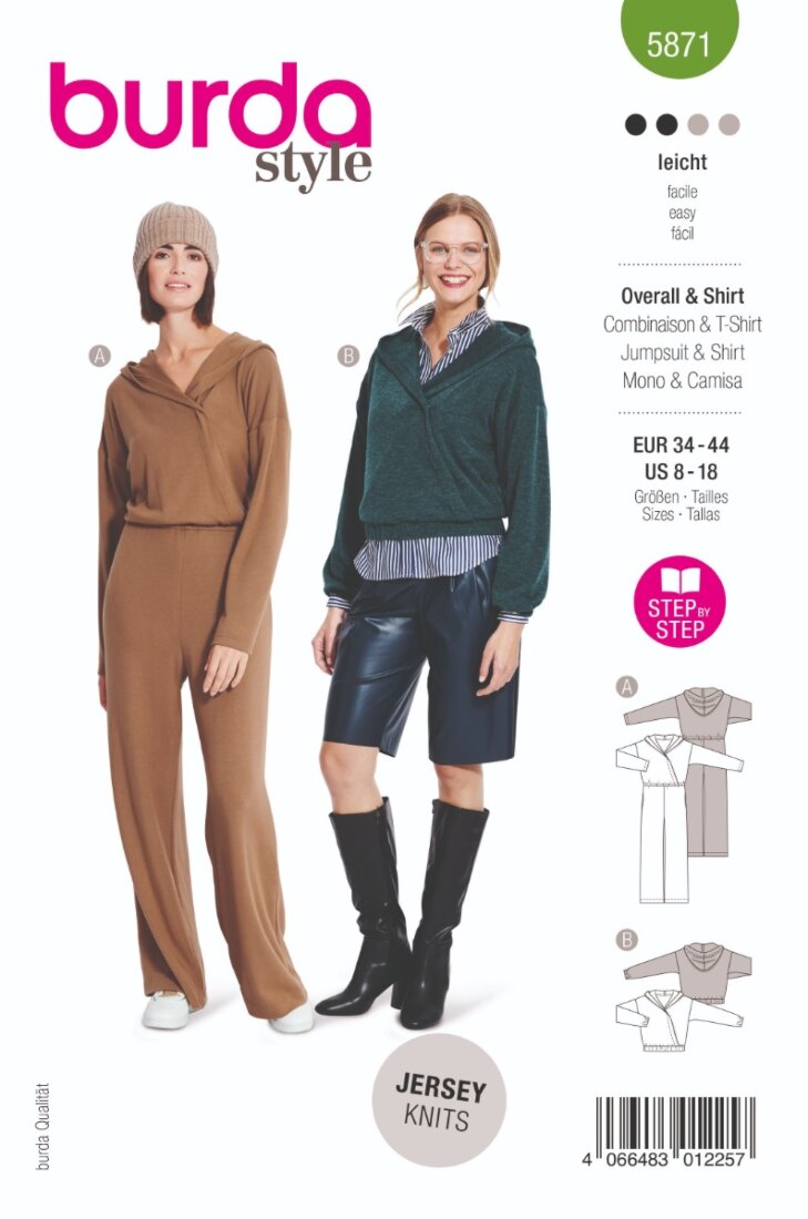 Burda Mönster 5871 - Jumpsuit & Topp