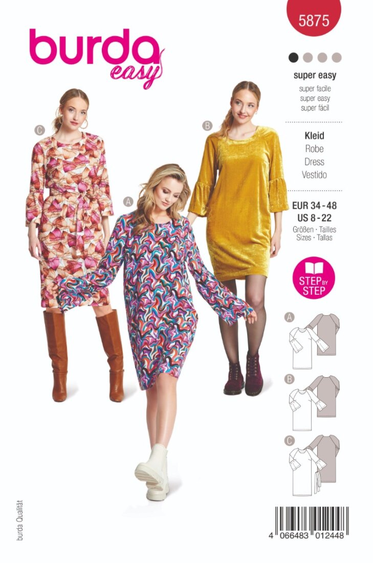 Burda Mönster 5875 - Klänning