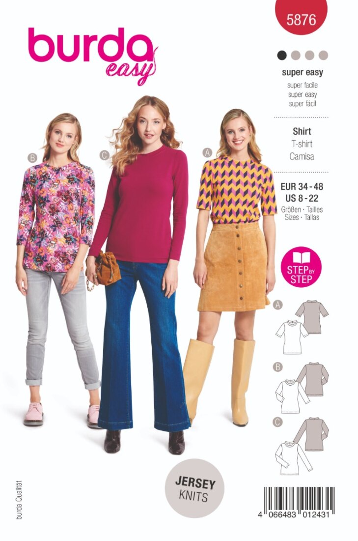 Burda Mönster 5876 - Topp