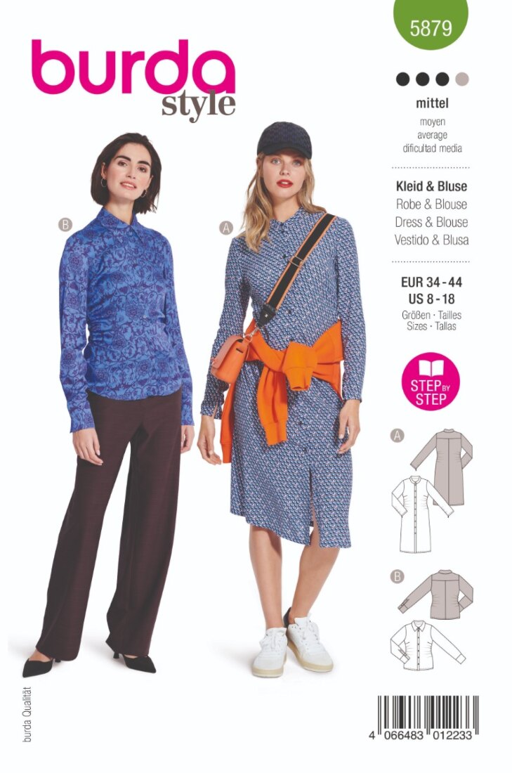 Burda Mönster 5879 - Klänning & Blus