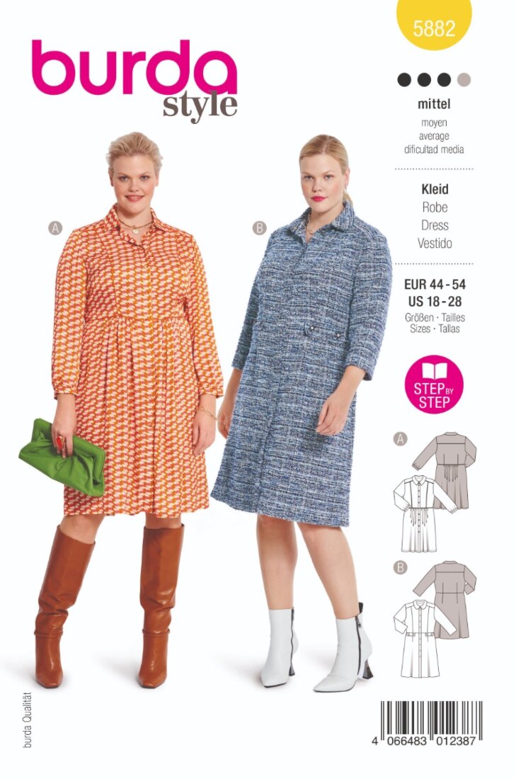 Burda Mönster 5882 - Klänning