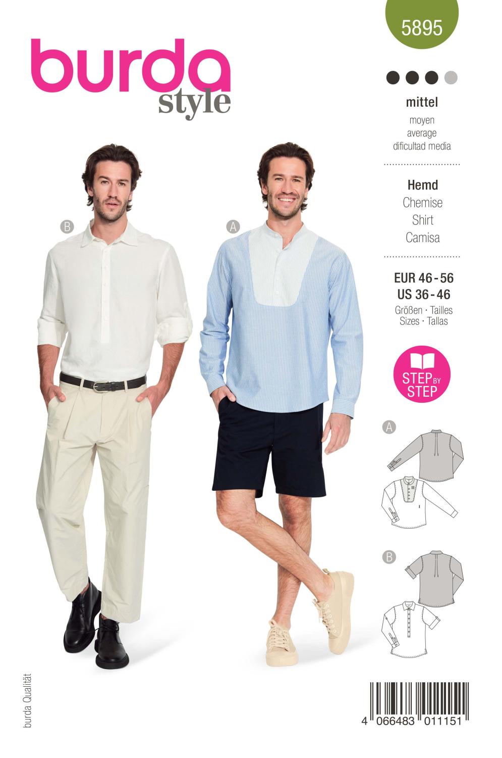 Burda Mönster 5895 - Topp