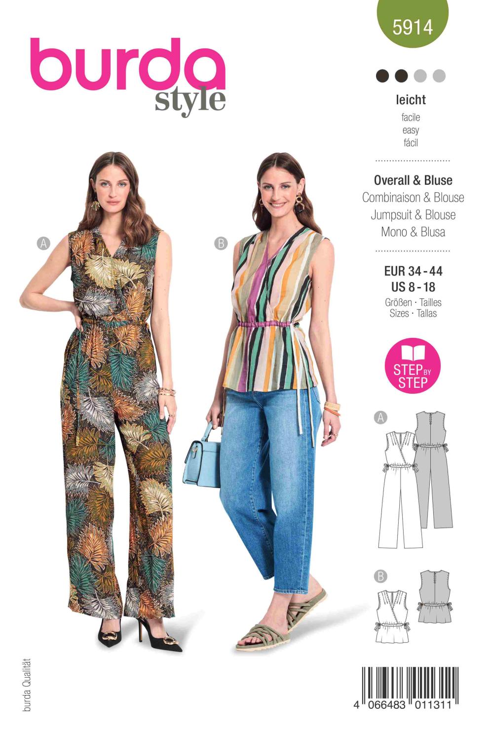 Burda Mönster 5914 - Jumpsuit & Top