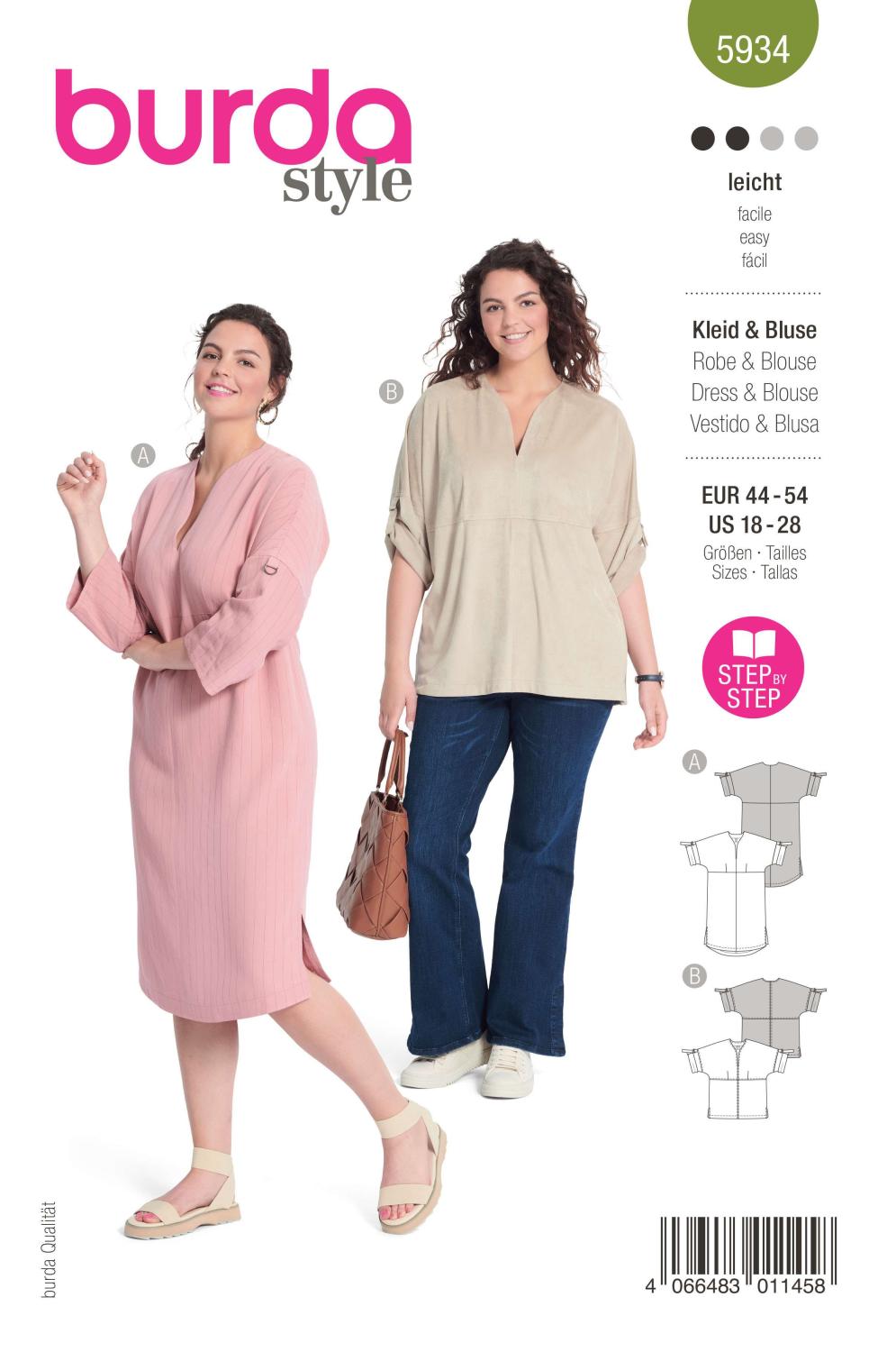 Burda Mönster 5934 - Klänning & Blus