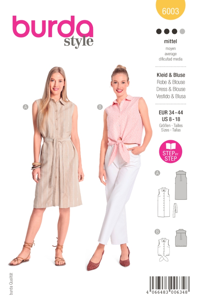 Burda Mönster 6003 - Klänning / Blus