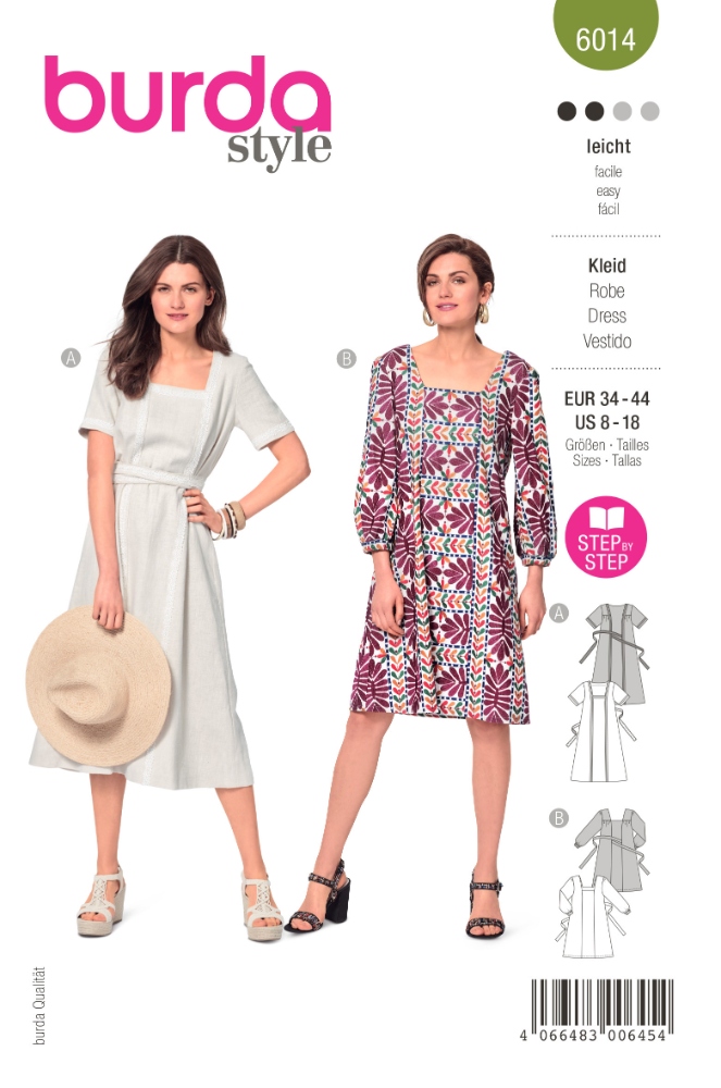 Burda Mönster 6014 - Klänning