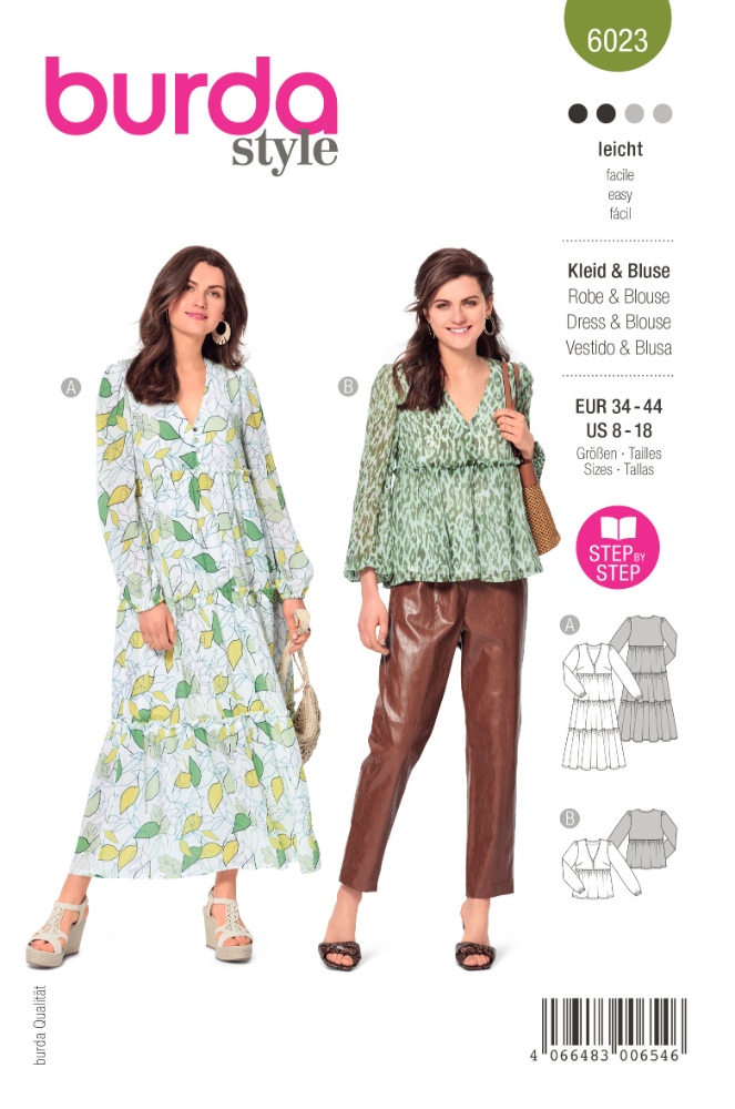 Burda Mönster 6023 - Klänning / Blus