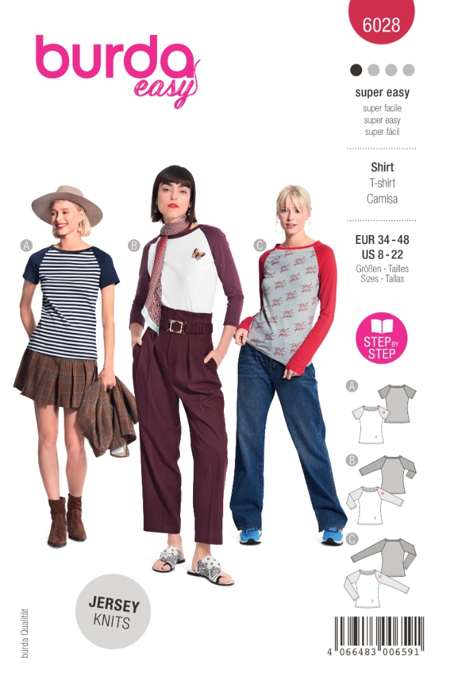 Burda Mönster 6028 - Topp