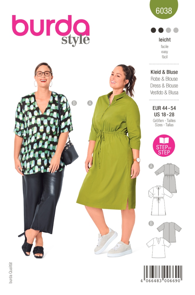 Burda Mönster 6038 - Klänning / Blus