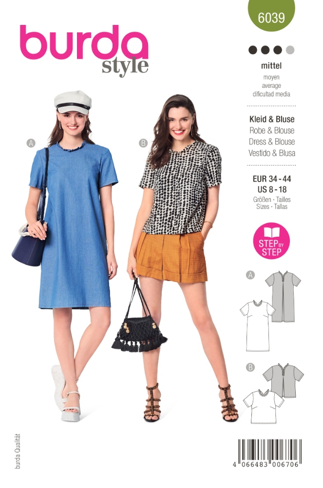 Burda Mönster 6039 - Klänning / Blus