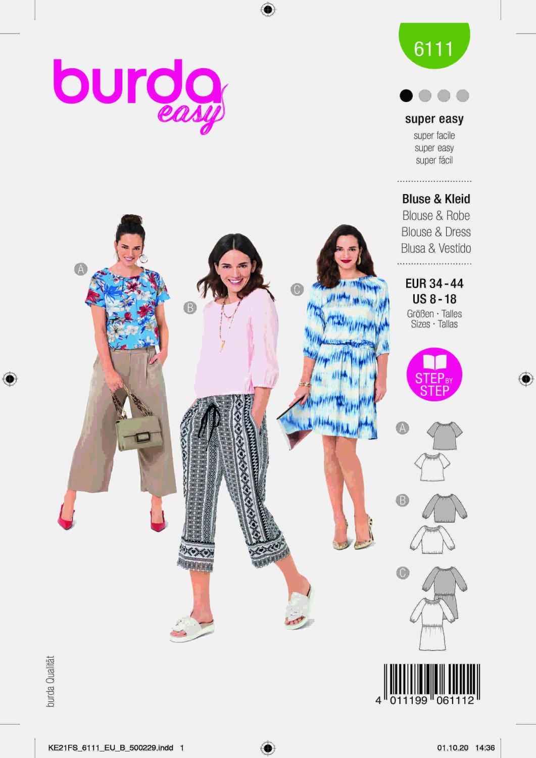Burda Mönster 6111 - Blus