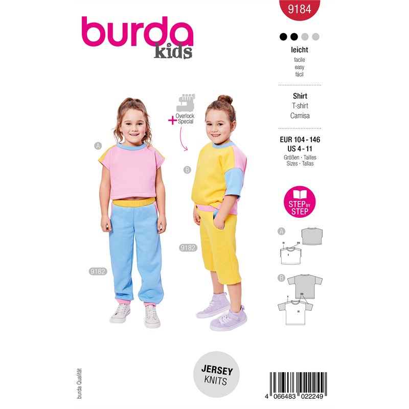 Burda 9184 | Tröja och t-shirt för barn