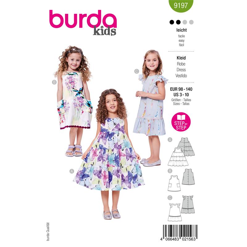 Burda Kids 9197 – Klänning barn (98-140)