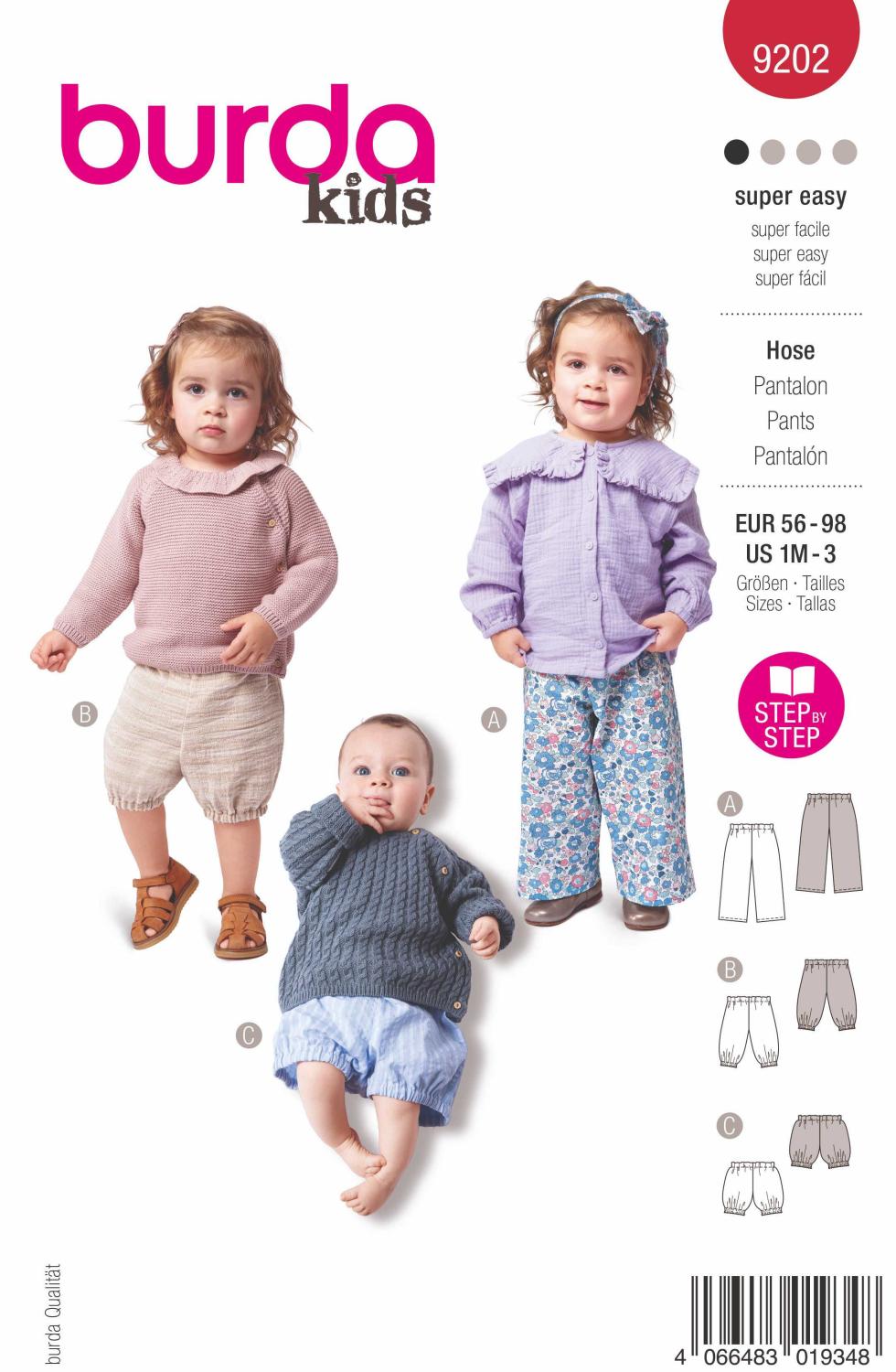 Burda 9202 Byxor och shorts