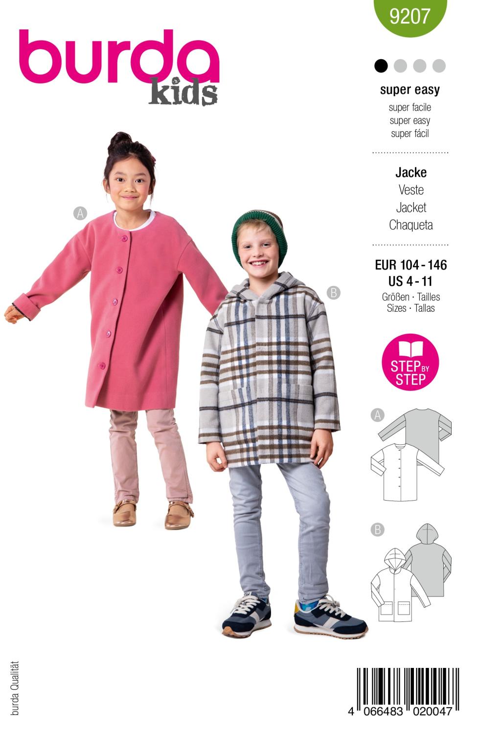 Burda 9207 - Barnkappor