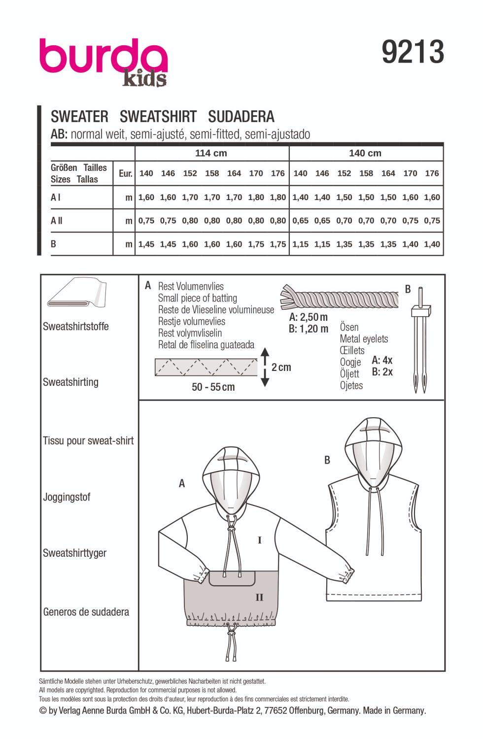 Burda 9213 Hoodie