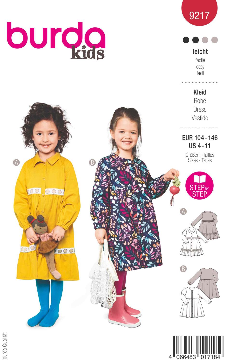 Burda Mönster 9217 - Klänning