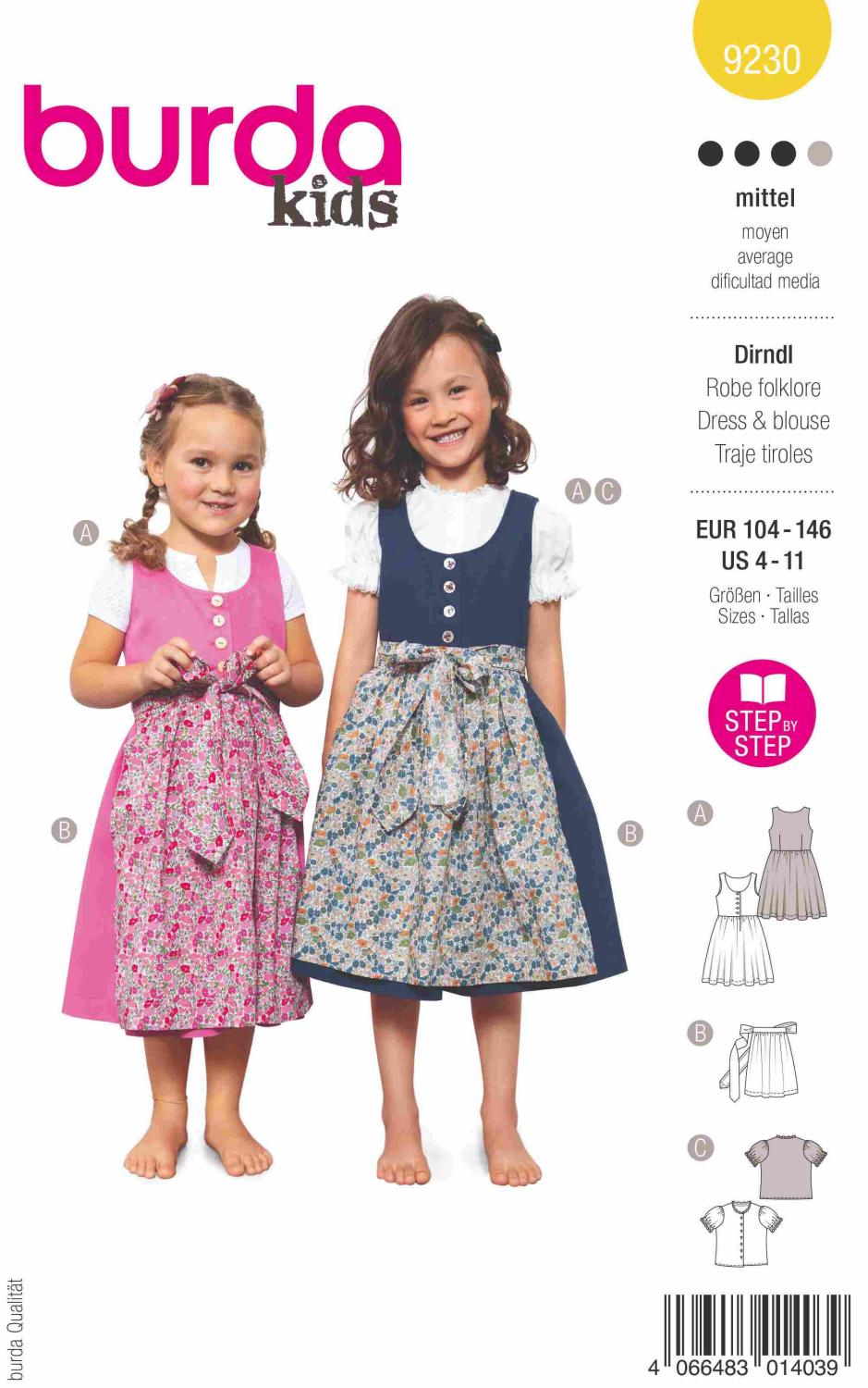 Burda Mönster 9230 - Dirndl