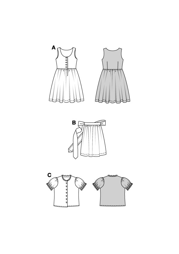 Burda Mönster 9230 - Dirndl