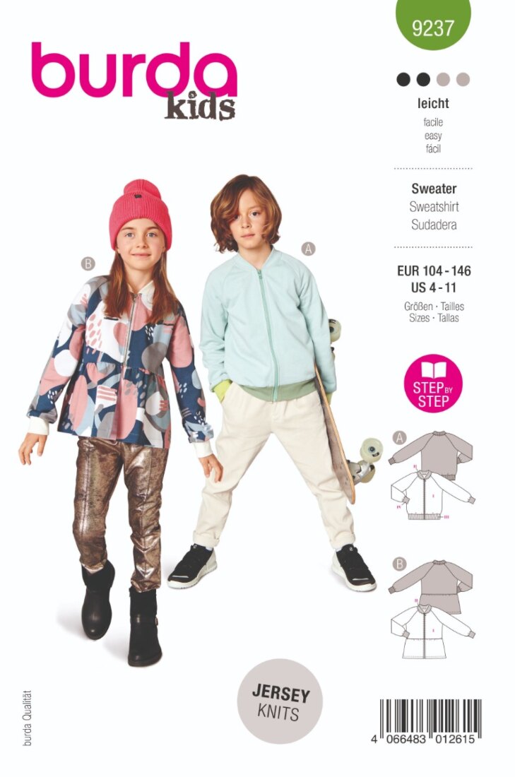 Burda Mönster 9237 - Blus topp