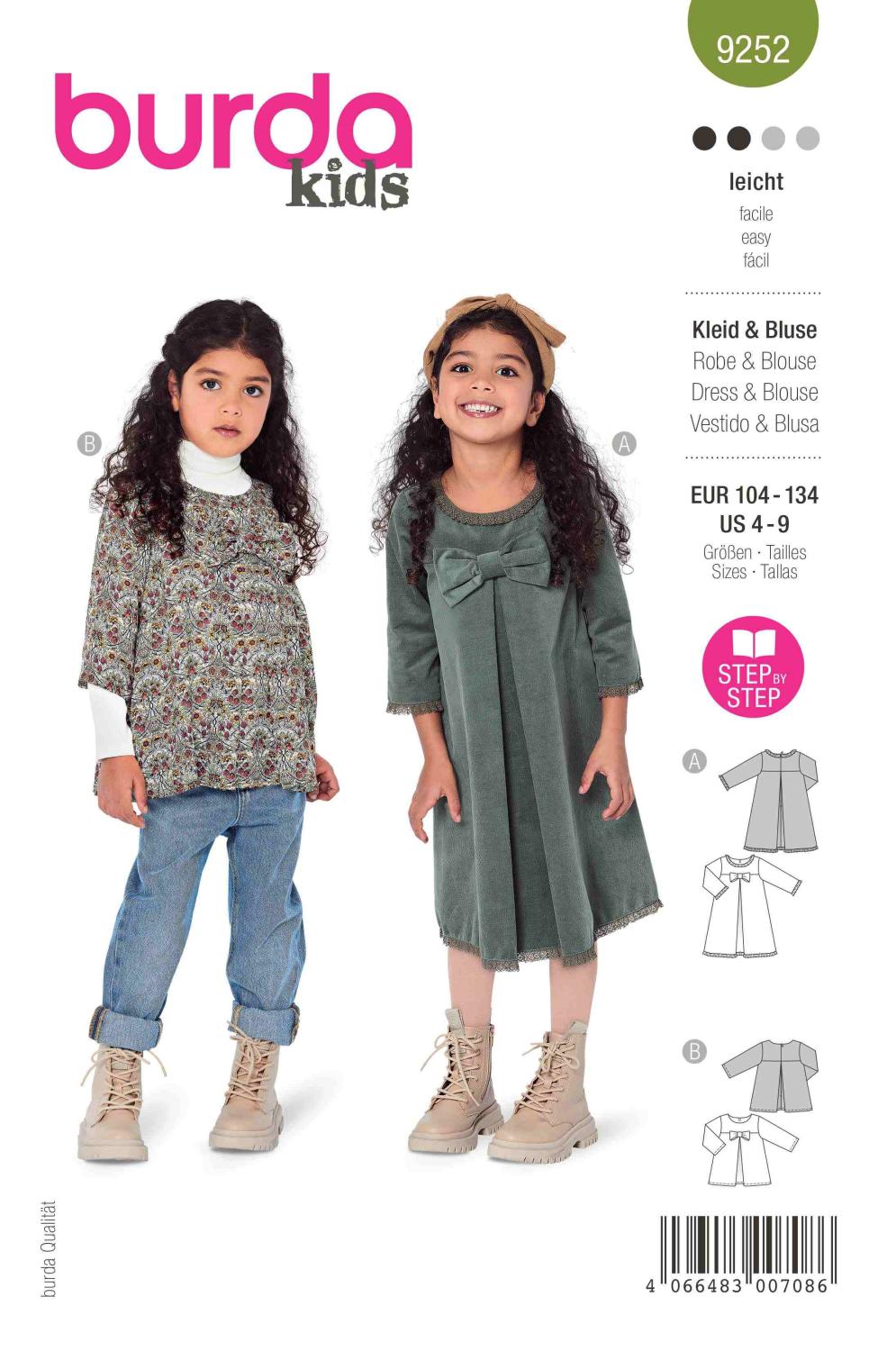 Burda Mönster 9252 - Klänning & Blus