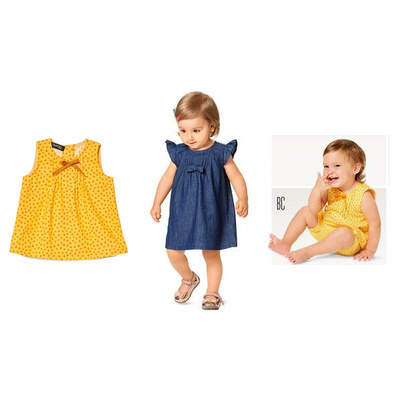 Burda 9358 klänning och shorts barn, stl 62-92