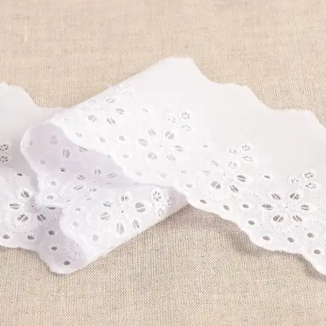 Brodyrspets Vit 70mm