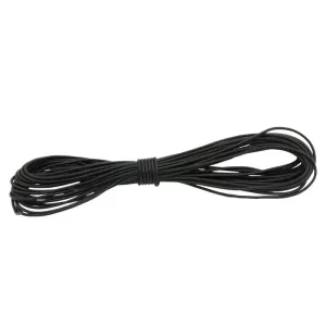 2m Lädersnodd rund - Svart