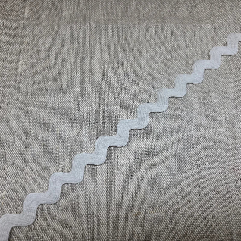 Zigzagband vit 16mm'