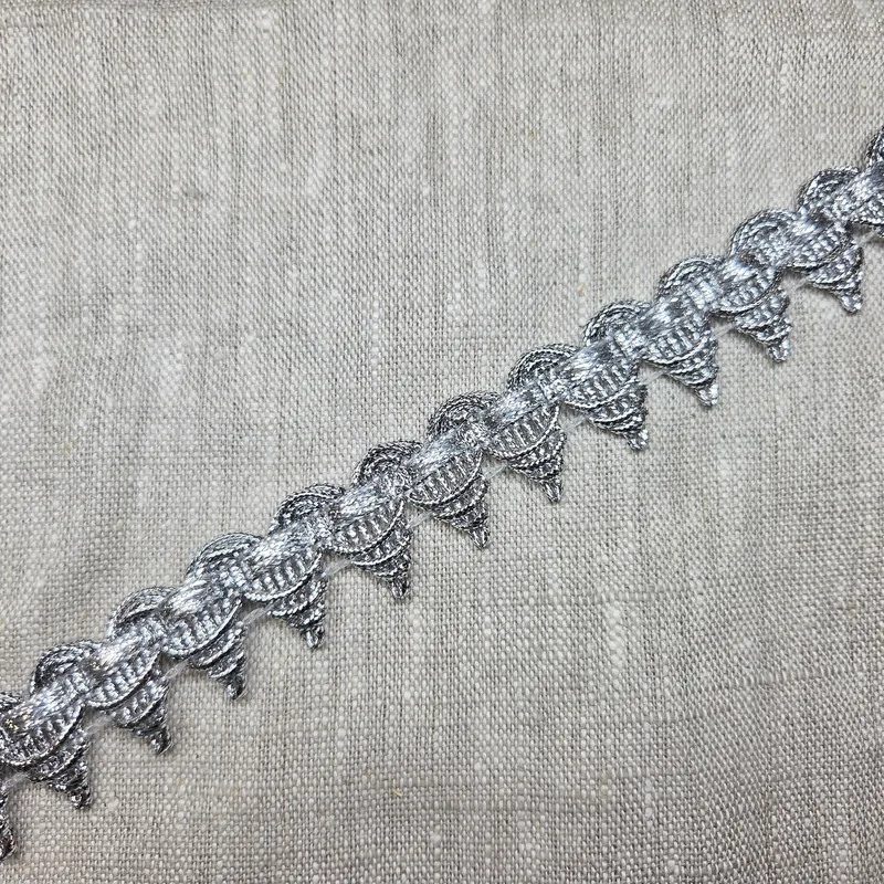 Spetsband 25mm silver'
