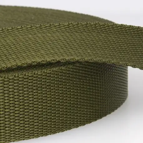 Väskband i polyester, khakigrön