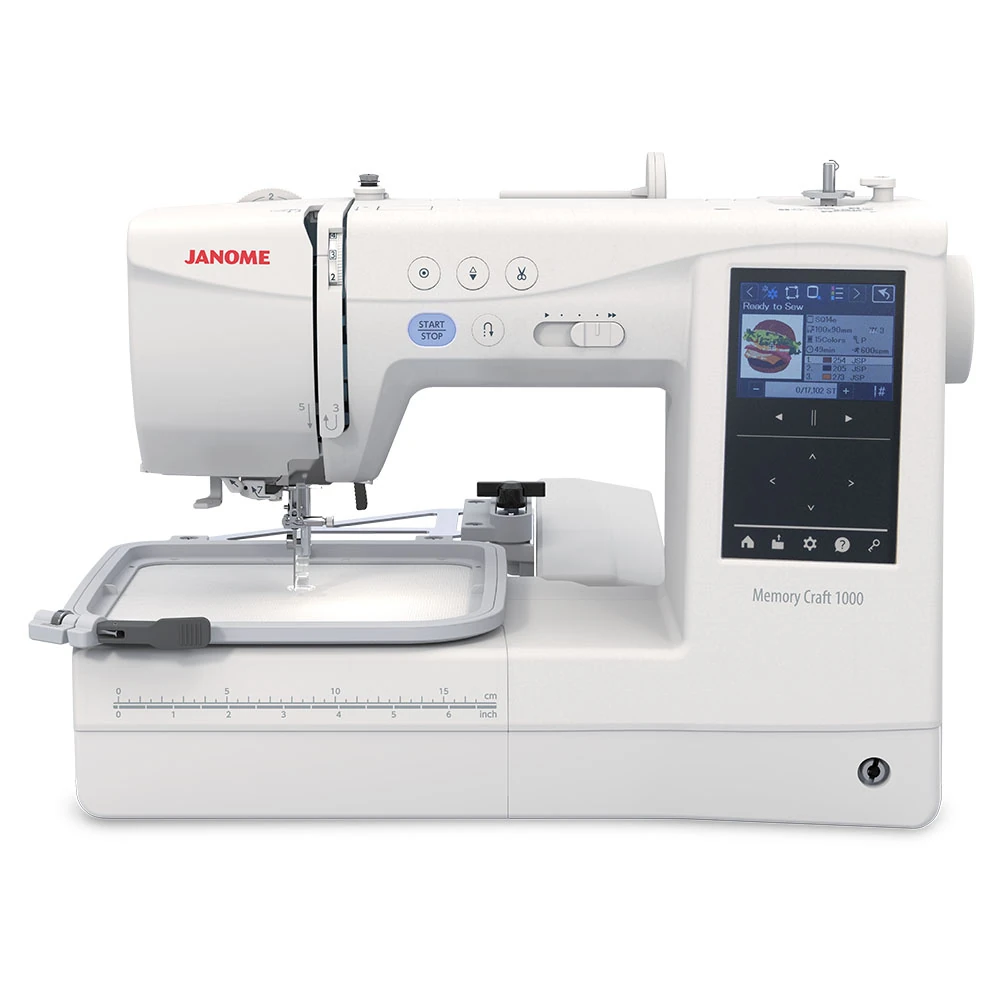 Janome Memory Craft 1000 Silky White - Sy- och broderimaskin