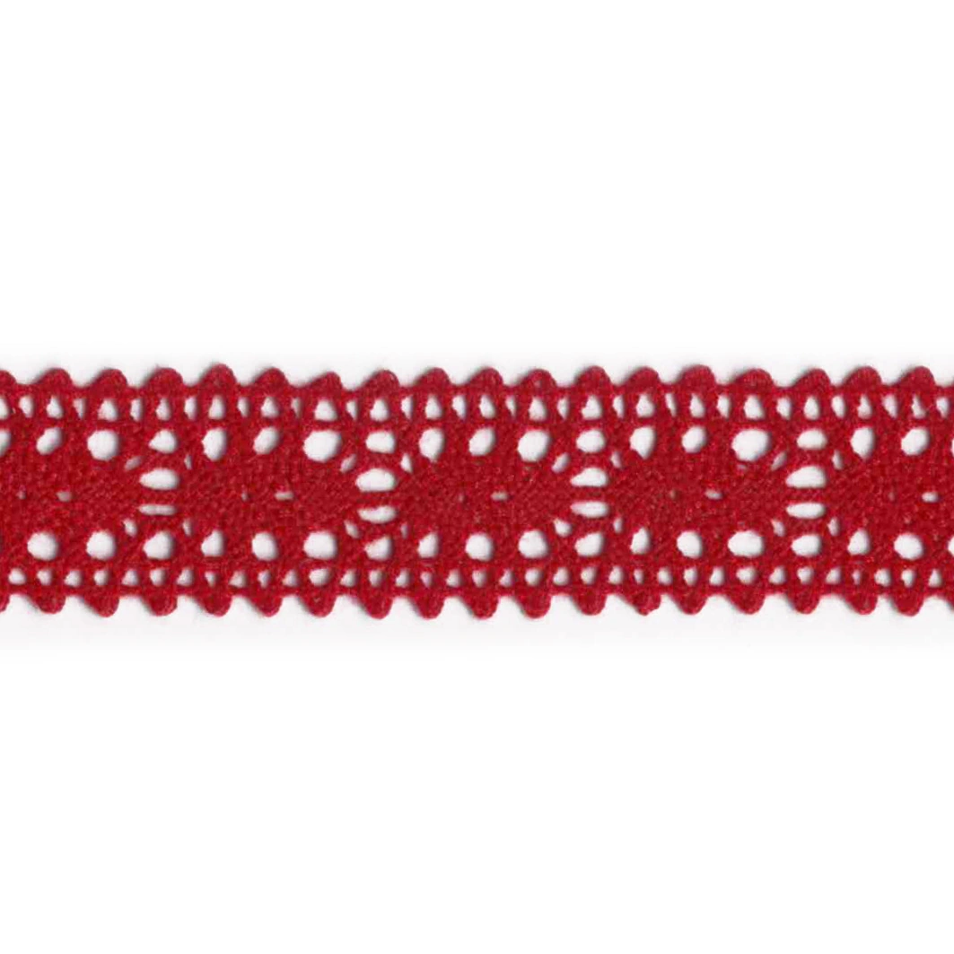 Spetsband liksidig 25 mm Bordeaux
